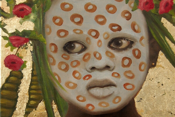 Kinderportrait-Tribes III -Öl auf Leinwand-Anja Brinkmann