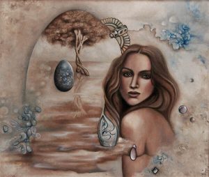 Der Lebensbaum-Malerei-Öl auf Leinwand-Anja Brinkmann
