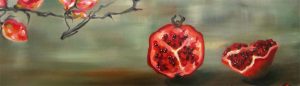 Granatäpfel-Malerei-Öl auf Leinwand-Anja Brinkmann