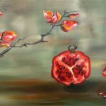 Malerei-Stilleben mit Granatäpfeln-Öl auf Leinwand-Anja Brinkmann