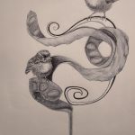 Sparrows-Zeichnung-Kugelschreiber-Anja Brinkmann